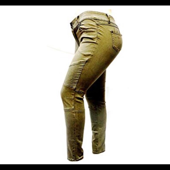 Women’s Plus Size Moto Biker Stretch Skinny Denim - Picture 4 of 5